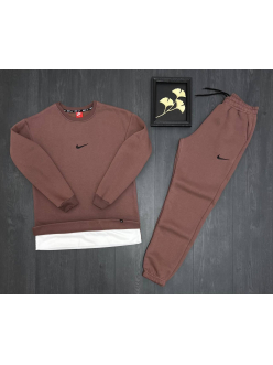 Купить Спортивный костюм Nike коричневый на флисе