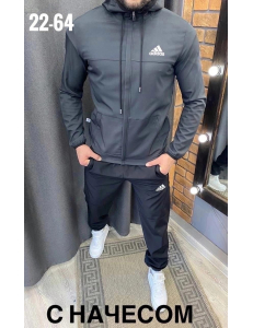 Спортивный костюм  Adidas на флисе темно-синий