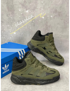 *Кроссовки Adidas зеленые зима
